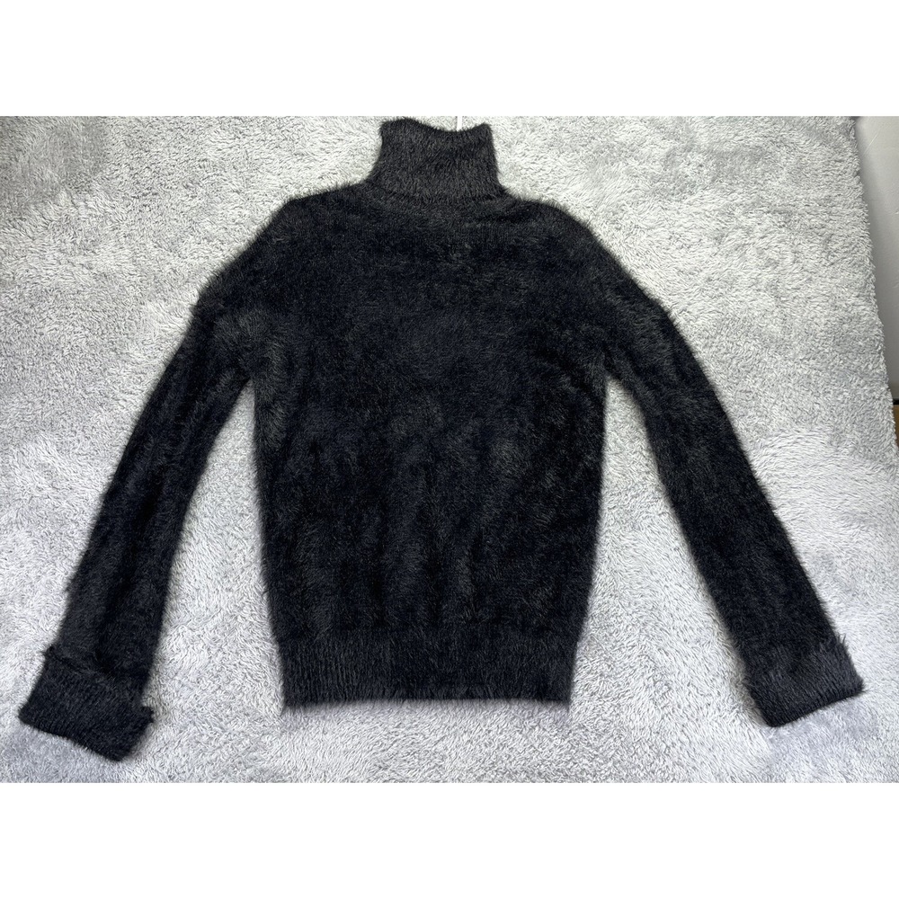 MAJORELLE Womens XS Sweater Black Pullover Fuzzy Turtleneck‎ Gothic Witchy